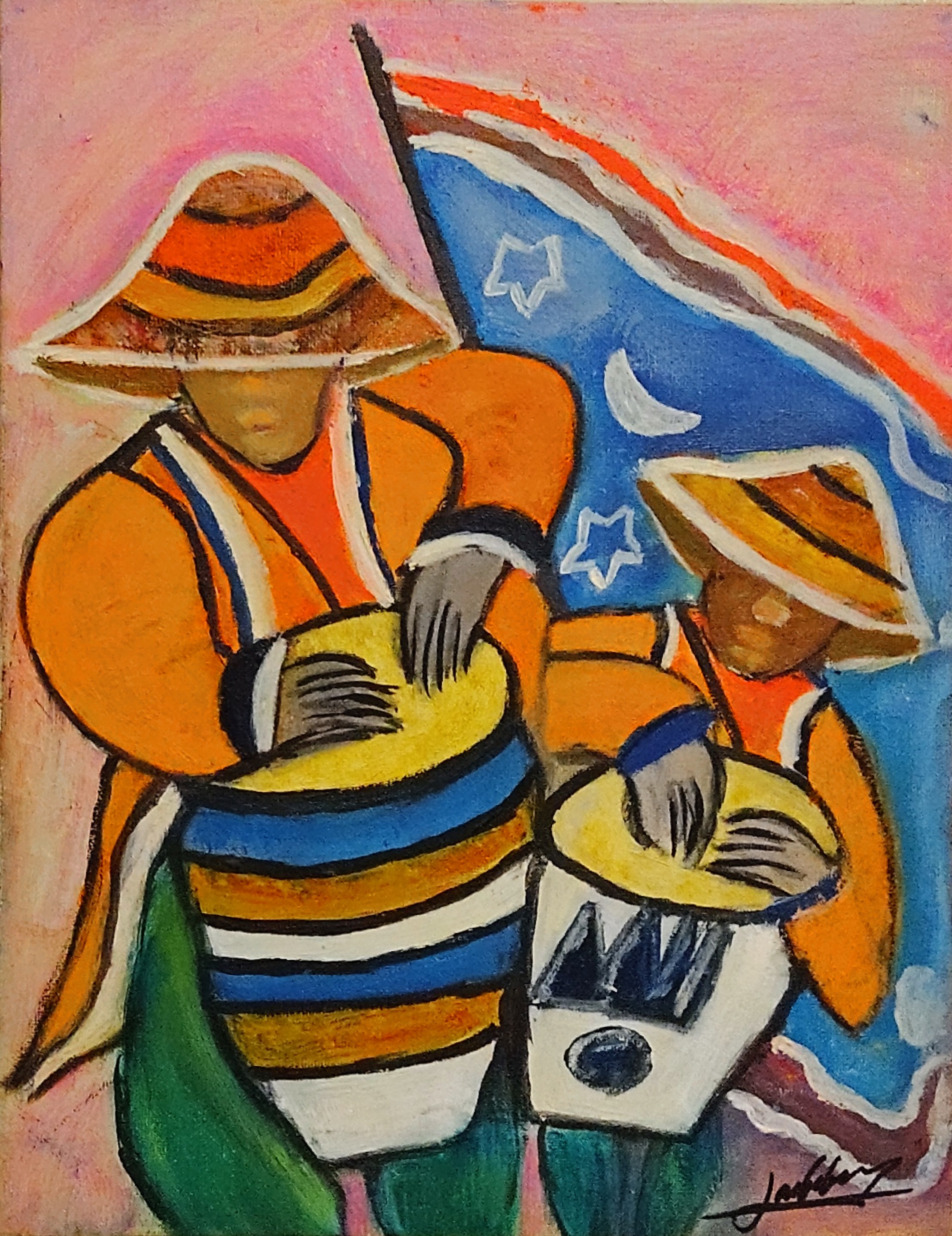 candombe 27x35cm, oleo